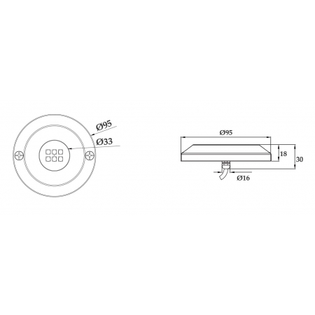 Lampa basenowa LED PHJ-WM-SS95  10 / 18 / 35 Watt, dowolny kolor+ RGB